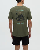 Ten Tree Men's Deep Olive Heather/Midnight Blue Have You Seen Him Floatie Tshirt