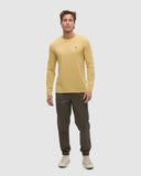 Ten Tree Men's Dusk Yellow Heather Baker Longsleeve TShirt