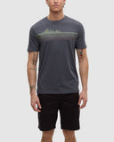 Ten Tree Men's Graphite/Light Moss Retro Treeline Tshirt