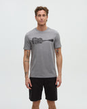 Ten Tree Men's Grey Heather/Meteorite Black Summer Guitar Tshirt