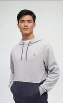 Ten Tree Men's Howson Hoodie Harbour Grey Heather/Midnight Blu