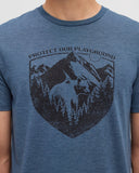 Ten Tree Men's Protect Blue Horizon Heather/Meteorite Black Tshirt