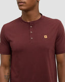 Ten Tree Men's Red Chestnut Baker Henley Tshirt