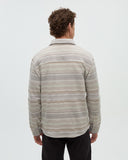 Ten Tree Men's Sand Stone Multi Stripe Thompson Shacket