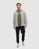 Ten Tree Men's Sand Stone Multi Stripe Thompson Shacket
