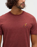 Ten Tree Men's Sasquatch Cottage Red Heather/Mountain Bike Tshirt