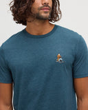 Ten Tree Men's Sasquatch Pacific Teal Heather/Snowmobile Tshirt
