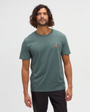 Ten Tree Men's Sasquatch Pine Green Heather/Football Tshirt