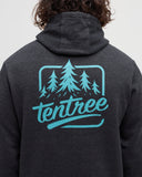 Ten Tree Men's Tree Meteorite Black Heather/Alpine Blue Hoodie