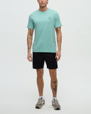 Ten Tree Men's Turquoise Sky/Dark Turquoise Haiti Palm Overlay Tshirt