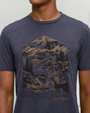 Ten Tree Men's Winter Mountain Tops Midnight Blue Heather/Cider Tshirt