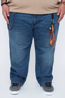 Thickems Men's Dark Indigo Stretch Denim Modern Fit Jean