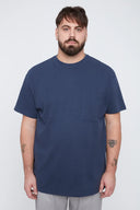Thickems Men's Navy Crew Neck Waffle Tshirt