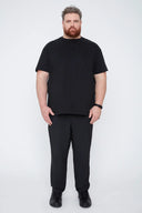 Thickems Men's Warp Knit Pull On Black Pant