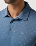 Travis Mather Men's Performance Jersey Resort Blue Horizon Golf Polo