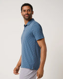 Travis Mather Men's Performance Jersey Resort Blue Horizon Golf Polo