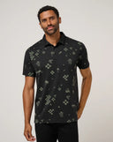 Travis Mathew Men's Beverage Cart Black Golf Polo