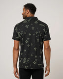 Travis Mathew Men's Beverage Cart Black Golf Polo