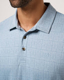 Travis Mathew Men's Cabana Ash Blue Golf Polo
