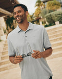 Travis Mathew Men's Cabana Ash Blue Golf Polo