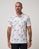Travis Mathew Men's Featherweight Palms White Golf Polo
