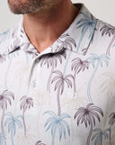 Travis Mathew Men's Featherweight Palms White Golf Polo
