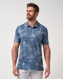 Travis Mathew Men's Featherweight Reservation Blue Horizon Golf Polo
