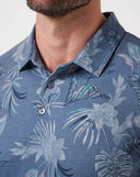 Travis Mathew Men's Featherweight Reservation Blue Horizon Golf Polo