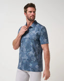 Travis Mathew Men's Featherweight Reservation Blue Horizon Golf Polo