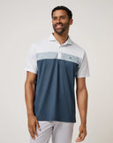 Travis Mathew Men's Good Good Chest Block White Golf Polo
