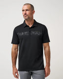 Travis Mathew Men's Performance Jersey Flight Black Golf Polo