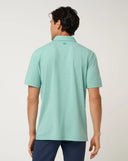 Travis Mathew Men's Performance Jersey Ocean Heather Bright Aqua Golf Polo