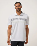 Travis Mathew Men's Performance Jersey Outlook White Golf Polo