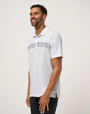 Travis Mathew Men's Performance Jersey Outlook White Golf Polo