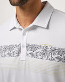 Travis Mathew Men's Performance Jersey Outlook White Golf Polo