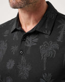 Travis Mathew Men's Performance Jersey Salt Mist Black Golf Polo