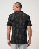 Travis Mathew Men's Performance Jersey Salt Mist Black Golf Polo