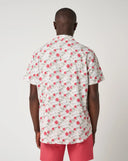Travis Mathew Men's Techwoven Fairway Fit Italian Sand Button Up SS Shirt