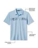 Travis Mathew Performance Jersey Cruise Forget Me Not Golf Polo