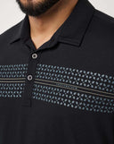 Travis Mathew Performance Jersey Seas Black Golf Polo