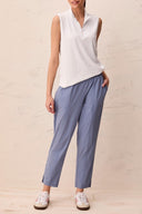 Tribal Ladies 25" Pull-On Tech Dustblue Capri