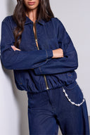 Tribal Ladies After Midnight Bubble Denim Jacket w/Back Pleats