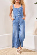 Tribal Ladies Amalfi Coast Jumpsuit w/Adjustable Straps & Smocking