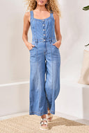 Tribal Ladies Amalfi Coast Jumpsuit w/Adjustable Straps & Smocking