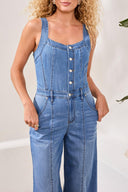 Tribal Ladies Amalfi Coast Jumpsuit w/Adjustable Straps & Smocking