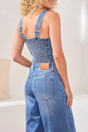 Tribal Ladies Amalfi Coast Jumpsuit w/Adjustable Straps & Smocking
