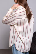 Tribal Ladies Antique White Oversized Shirt w/Specialty Sleeve