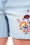 Tribal Ladies Audrey Girlfriend Blue Charm Short w/Embroidery