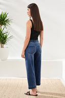 Tribal Ladies Audrey Hugging Wide Faded Blue Crop Jean
