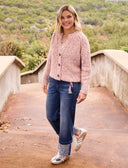 Tribal Ladies Audrey Palazzo Blue Iris Jean w/Printed Cuffs